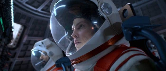Emma Green in her space suit on Netflix's Away