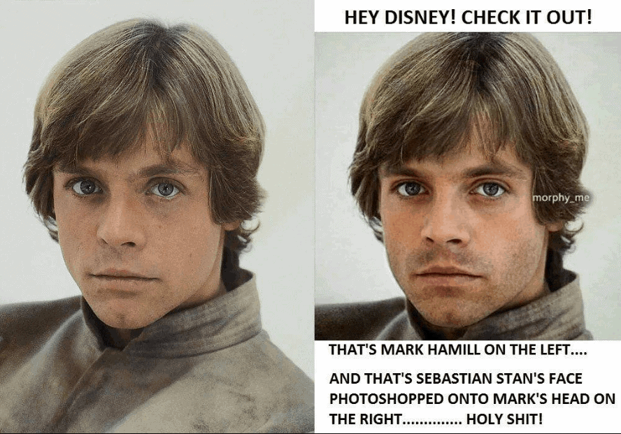 Sebastian Stan as Luke Skywalker